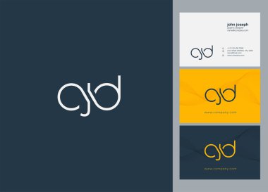 Harf logo Cjd şablonu kartvizit için 