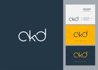 yuvarlak harf logo Ckd şablonu kartvizit için ortak 
