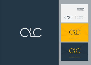 yuvarlak harf logo Clc şablonu kartvizit için ortak 