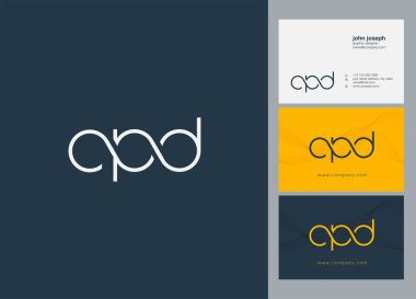 Harf logo Cpd şablonu kartvizit için 