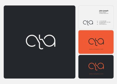 yuvarlak harf logo Cta şablonu kartvizit için ortak 