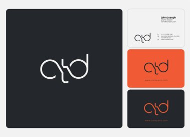 Harf logo Ctd şablonu kartvizit için 