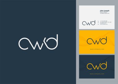 Harf logo Cwd şablonu kartvizit için 