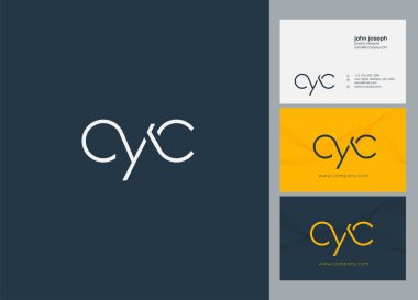 Harf logo Cyc şablonu kartvizit için 