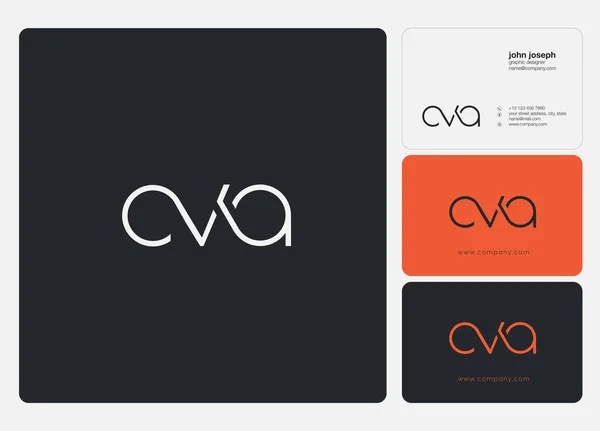 Buchstaben Logo Cva Vorlage Für Visitenkarte — Stockvektor