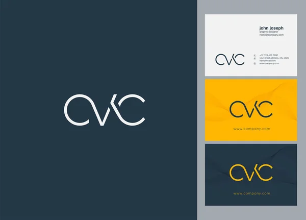 Buchstaben Logo Cvc Vorlage Für Visitenkarte — Stockvektor