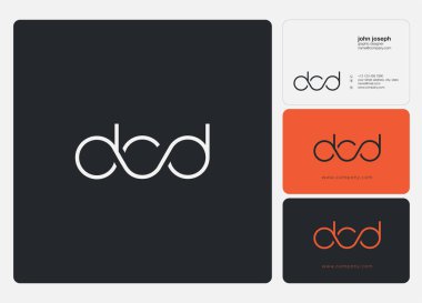 Harf logo Dcd şablon iş afiş için