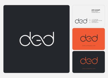 Harf logo Ded şablon iş afiş için