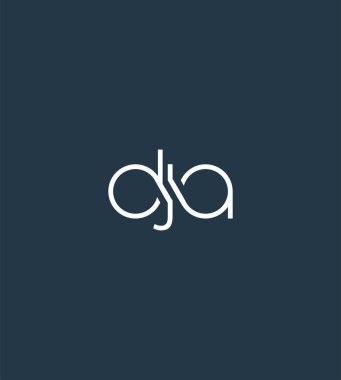 Harf logo Dja şablon iş afiş için