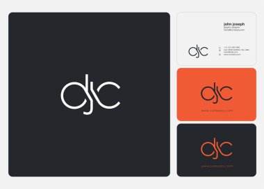 Harf logo Djc şablon iş afiş için