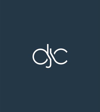 Harf logo Djc şablon iş afiş için
