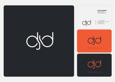 Harf logo Djd şablon iş afiş için