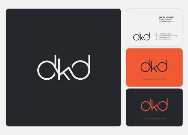Harf logo Dkd şablon iş afiş için