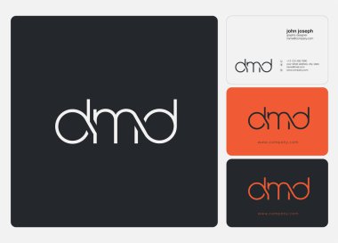 Harf logo Dmd şablon iş afiş için