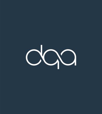 Harf logo Dqa şablon iş afiş için