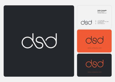 Harf logo Dsd şablon iş afiş için