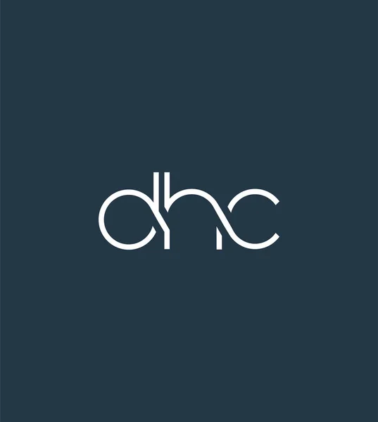Dopisy Logo Dhc Šablona Pro Podnikání Banner — Stockový vektor