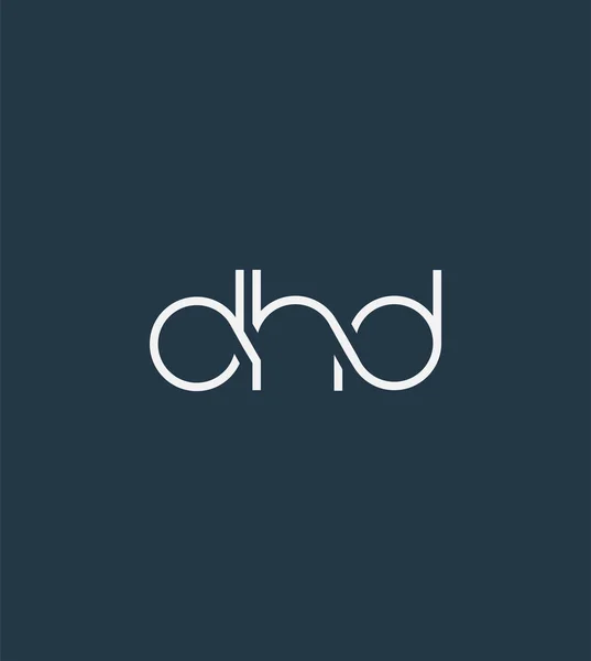 Lettere Logo Modello Dhd Banner Aziendale — Vettoriale Stock