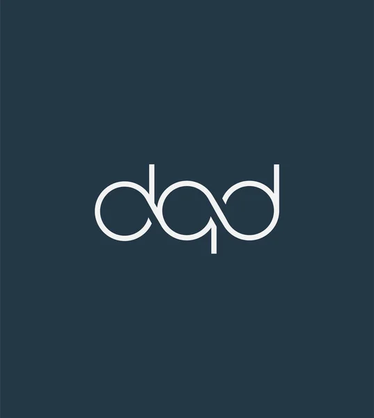 Dopisy Logo Dqd Šablona Pro Podnikání Banner — Stockový vektor