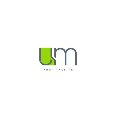 Harf logo Um şablon iş afiş için