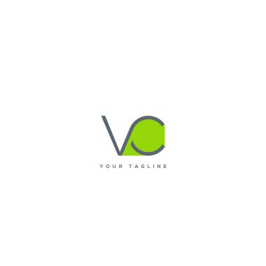 Harf logo Vc şablon iş afiş için
