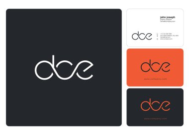 Harf logo Dce şablon iş afiş için