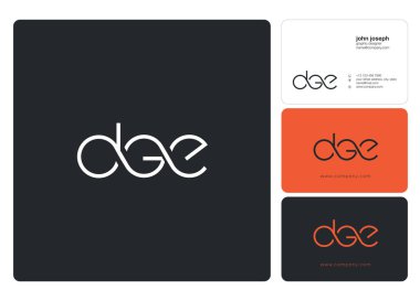 Harf logo Dge şablon iş afiş için
