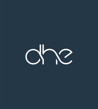 Harf logo Dhe şablon iş afiş için