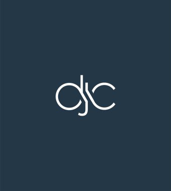 Harf logo Djc şablon iş afiş için