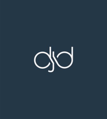 Harf logo Djd şablon iş afiş için