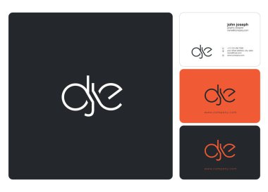 Harf logo Dje şablon iş afiş için