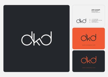 Harf logo Dkd şablon iş afiş için