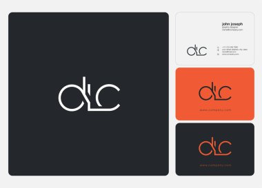 Harf logo Dlc şablon iş afiş için