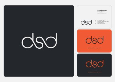 Harf logo Dsd şablon iş afiş için