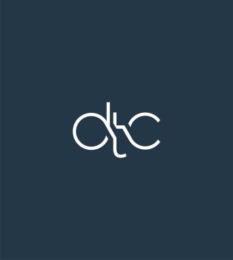 Harf logo Dtc şablon iş afiş için