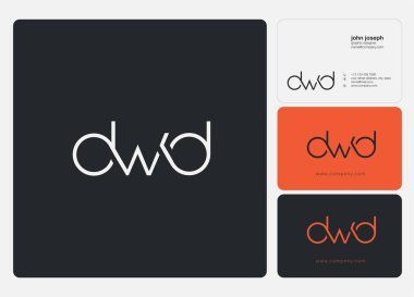 Harf logo Dwd şablon iş afiş için