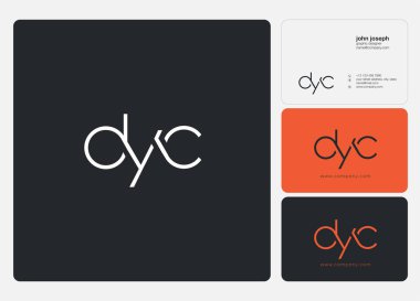 Harf logo Dyc şablon iş afiş için