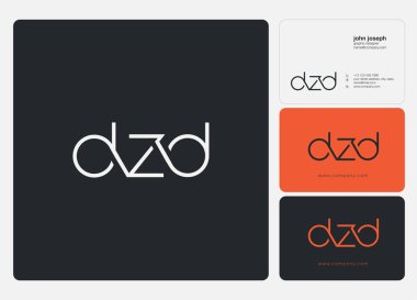 Harf logo Dzd şablon iş afiş için