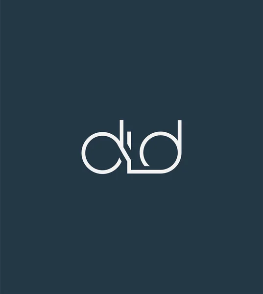 Dopisy Logo Dld Šablona Pro Podnikání Banner — Stockový vektor