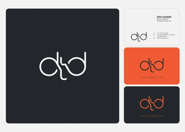 Cartas Logotipo Dtd Modelo Para Banner Negócios — Vetor de Stock