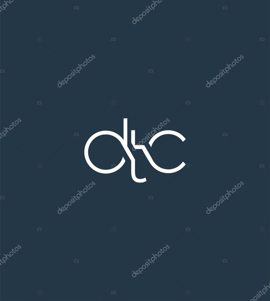 Letters logo Dtc template for business banner