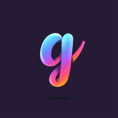 siyah arka plan üzerine logo degrade G