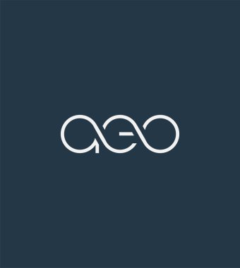 Harf logo Aeo şablon iş afiş için