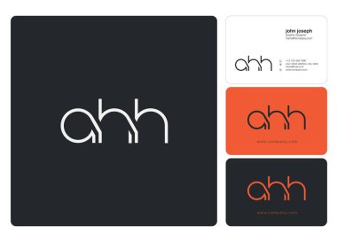 Harf logo Ahh şablon iş afiş için