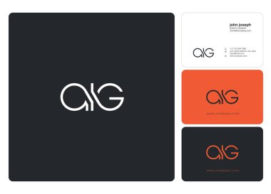 Harf logo AIG şablon iş afiş için