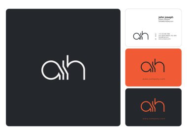 Harf logo Aih şablon iş afiş için