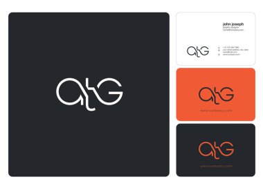 Harf logo Atg şablon iş afiş için