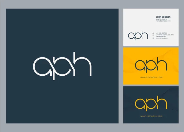 Letters Logo Aph Template Business Banner — Stock Vector