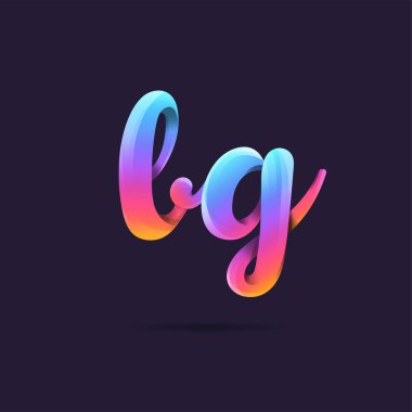 Harf logo Lg şablon iş afiş için