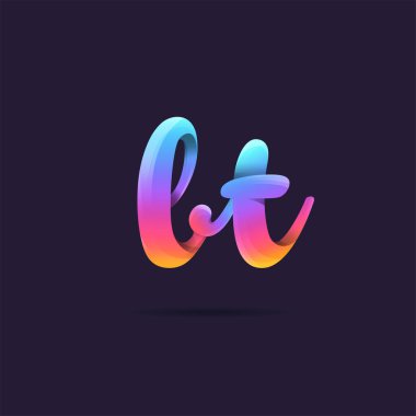 Harf logo Lt şablon iş afiş için